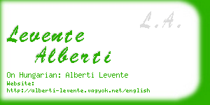 levente alberti business card